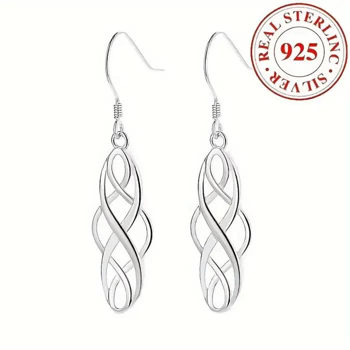Boucles d'oreilles ajourées en forme de croix pour femmes, accessoires de mariage élégants en argent