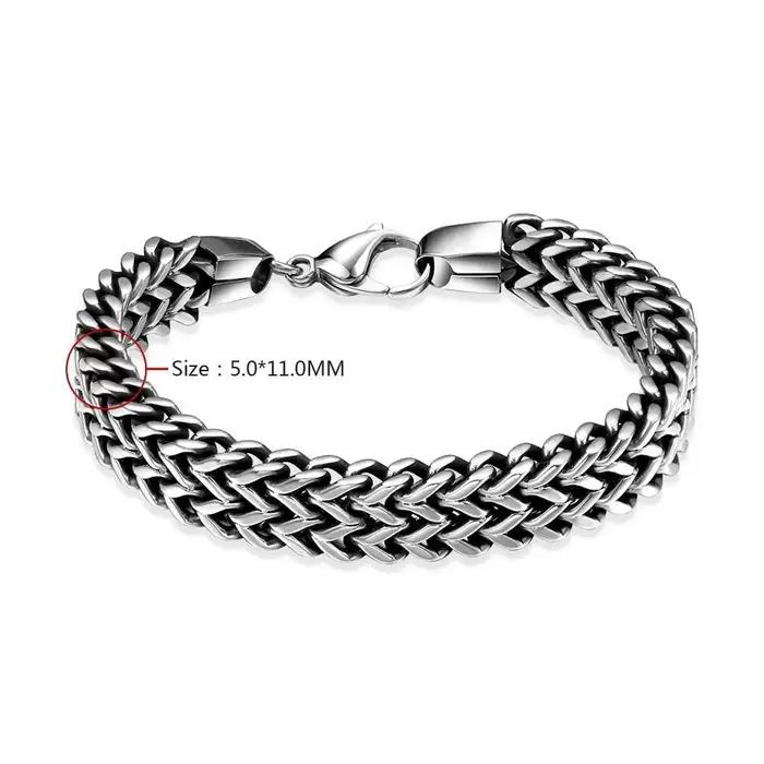 Bracelet à chaîne et maillons pour hommes