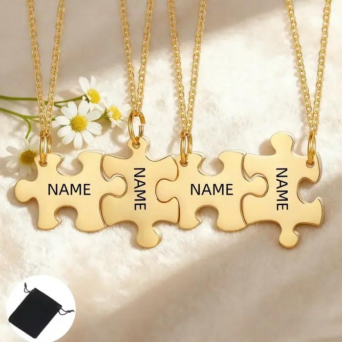 Collier de famille en acier inoxydable