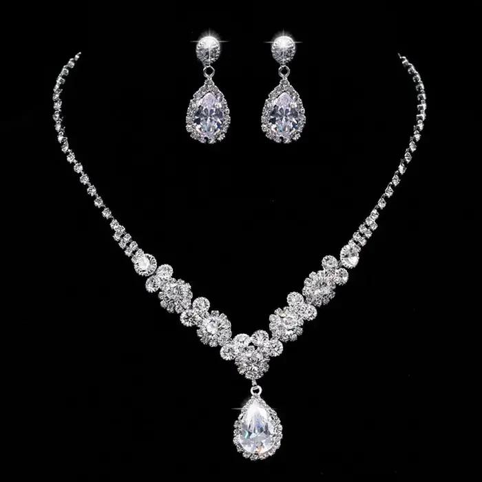 Ensemble de bijoux en diamant Imitation Moissanite