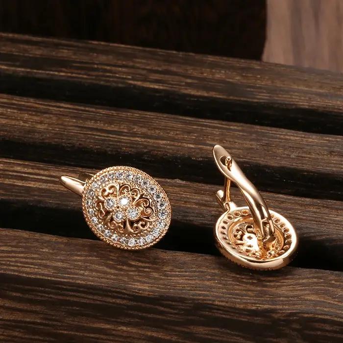 Boucles d'oreilles Vintage en Zircon pour femmes