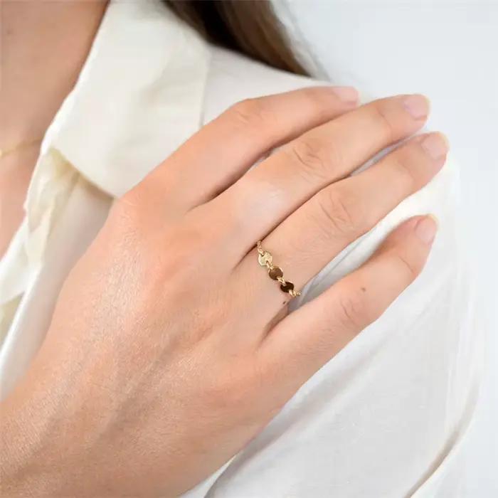 Bagues de pièces de monnaie minimalistes pour femmes
