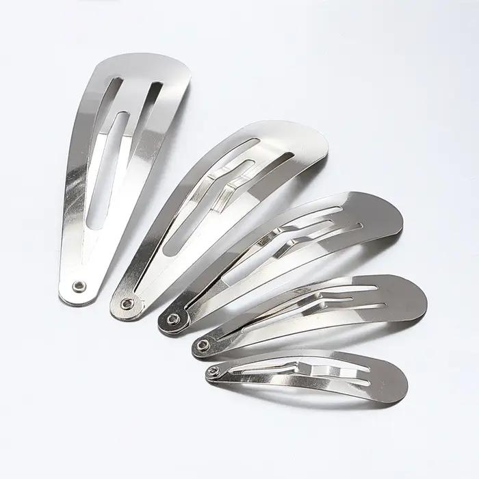20 pièces 4/5/6/7/8 cm ovale goutte d'eau forme carrée pince à cheveux Base vierge Snap Alligator ép