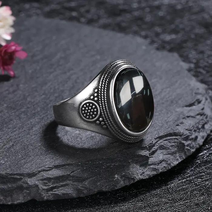 Bague en argent sterling 925 sertie de Labradorite naturelle élégante pour femmes occasions spéciales alliance de mariage bijou de luxe rétro style vendange