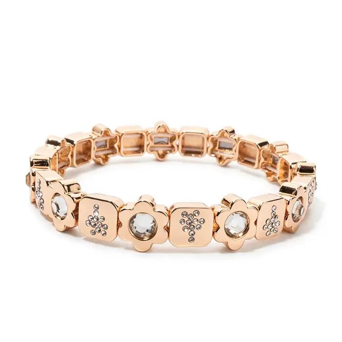 Bracelets en émail perlé avec breloque palmier et cristal pour femme