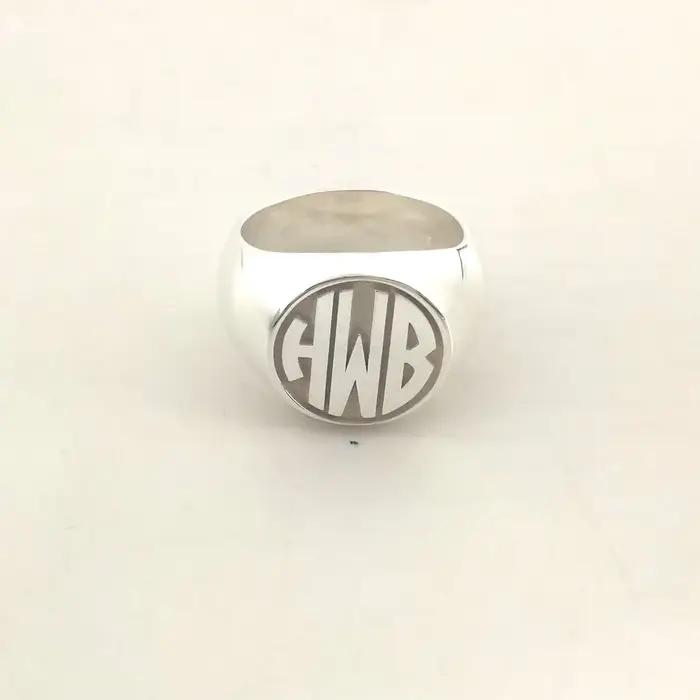 Bague avec nom gravé, année de 15mm