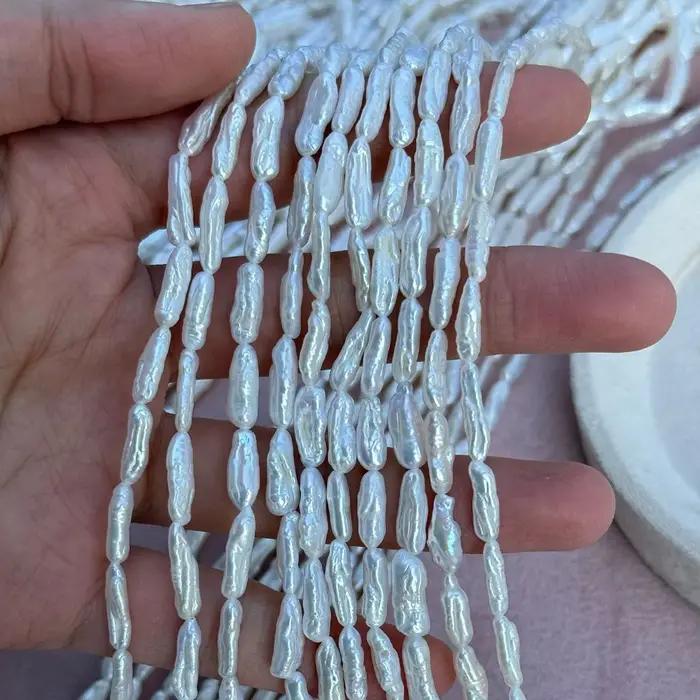 Perles de culture d'eau douce naturelles baroques