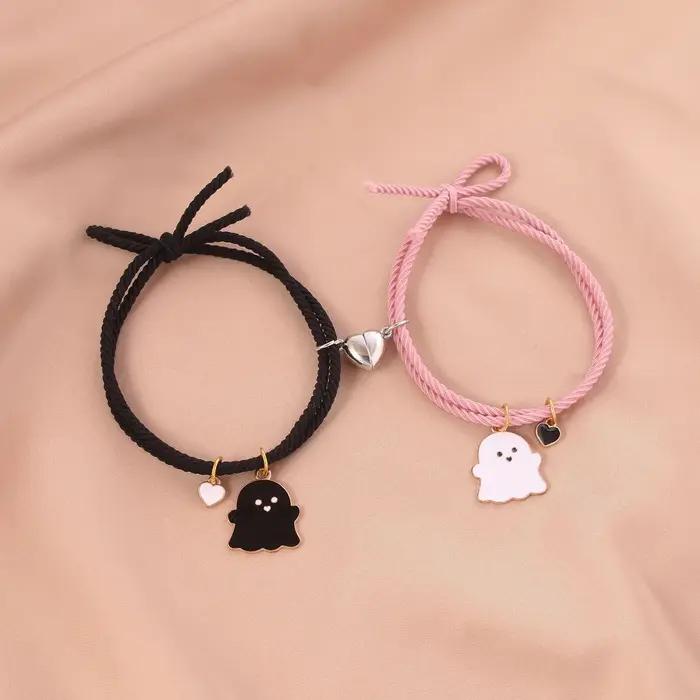 Bracelets de Couple magnétiques assortis en forme de cœur