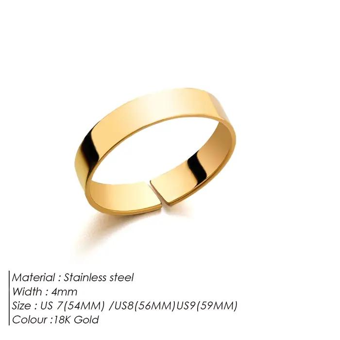 ELANDIS – bague Extra Large de 4MM/5MM, Style minimaliste, bijoux pour hommes, cadeaux de Festival p