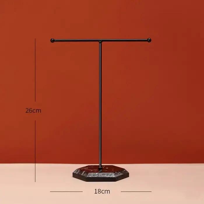 1pcs Bijoux Présentoir Pour Les Hommes Et Les Femmes Style Minimaliste Bureau Finition T En Forme D'ornements