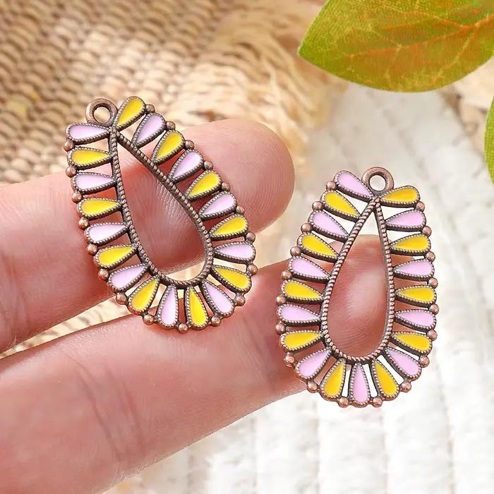 Nouveautés 2026 : Pendentifs fer à cheval émaillés style Bohème pour femmes, breloques pour boucles d'oreilles, colliers et accessoires de bijouterie DIY
