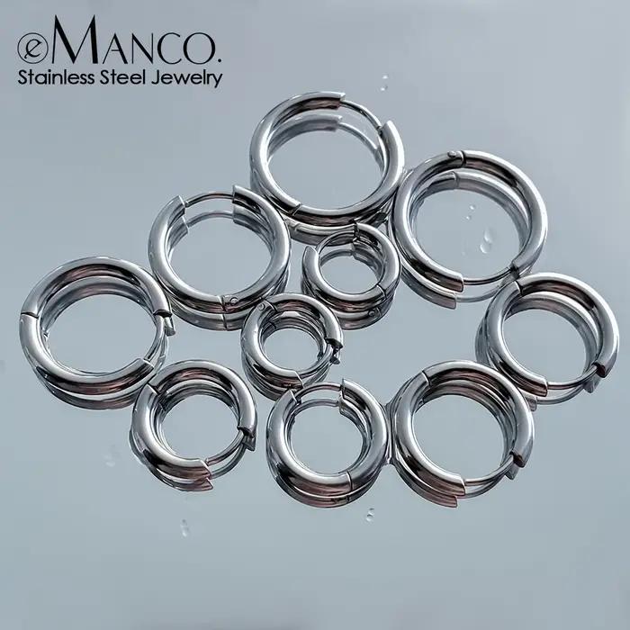 EManco 13-21mm boucle d'oreille en acier inoxydable minimaliste classique