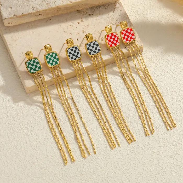 Atoztide – boucles d'oreilles longues en coquille d'ormeau pour femmes