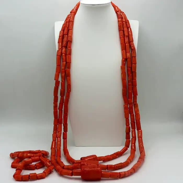 Ensemble de bijoux en perles de corail africaines de luxe pour mariage et cérémonies traditionnelles pour femme occasions spéciales