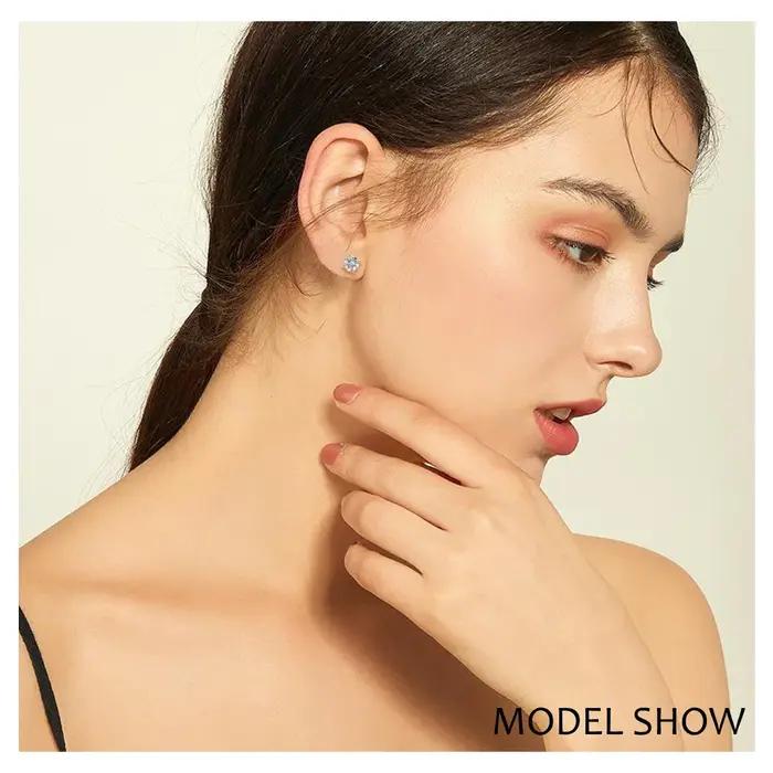 Szjinao réel complet 18k boucles d'oreilles en or AU750 Moissanite diamant véritable or femmes bijoux Certifid K or luxueux cadeaux de saint valentin
