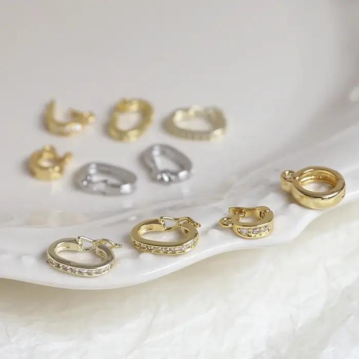 Fermoirs plaqués or 18K 14K rhodium ou argent pour bijoux amplificateurs de pendentifs pour bracelet collier et accessoires occasions spéciales