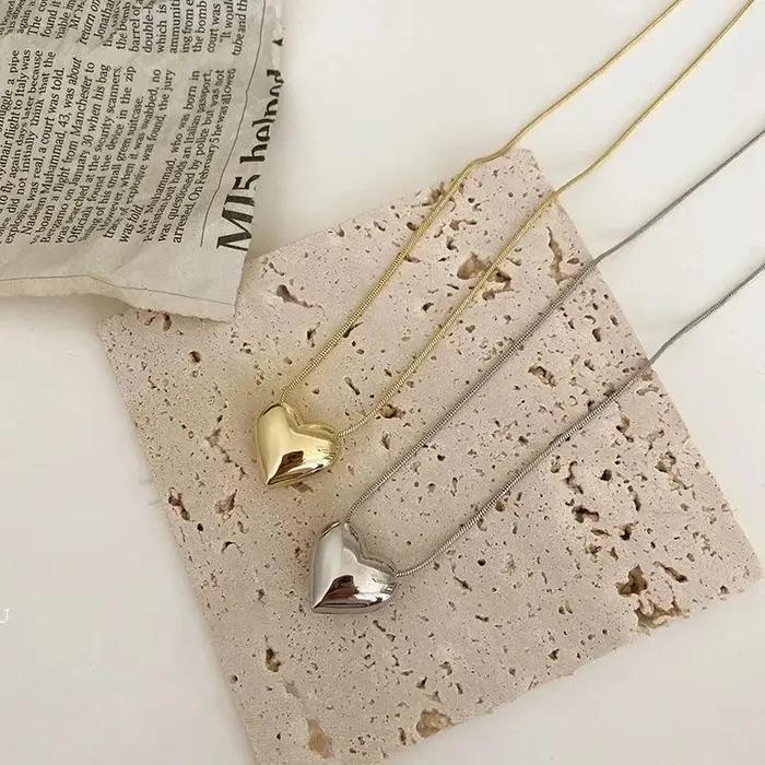 LATS – collier Vintage avec pendentif en forme de cœur pour femmes