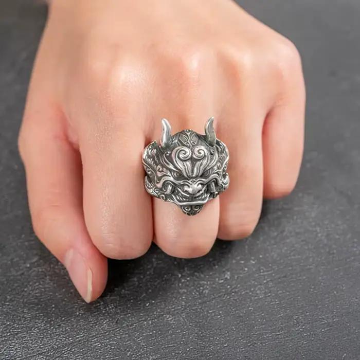 Bague Pixiu de la Bête Divine Créative pour Homme, Bijoux Masculins, Ouverture Chimique, Instituts T