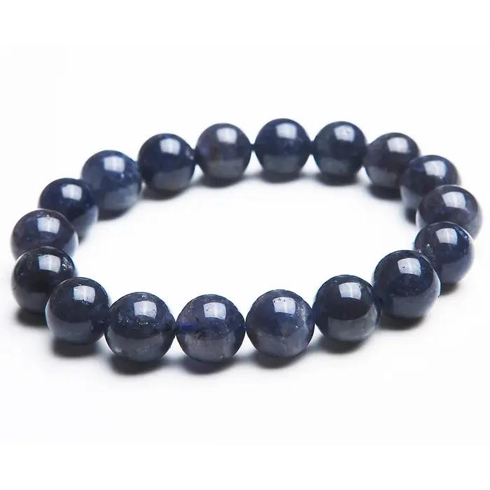 Bracelet en saphir bleu naturel pour femmes et hommes