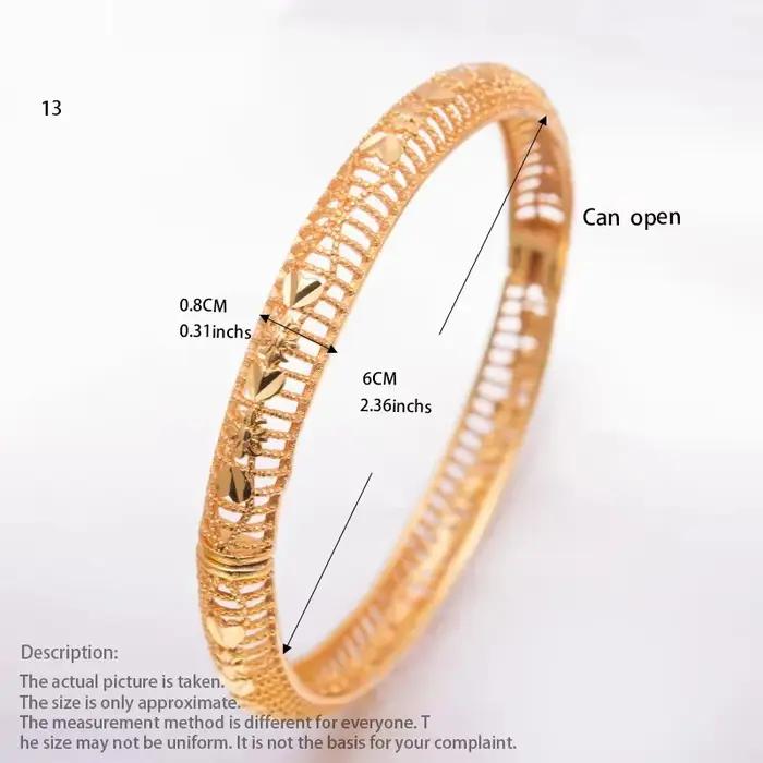 Maroc luxe mariage couleur or bracelets pour femmes filles mariée musulmane arabe robe