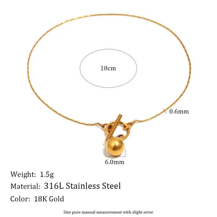 Ensemble de bijoux pour femme E.B.belle OT Toggle Clasp Ball