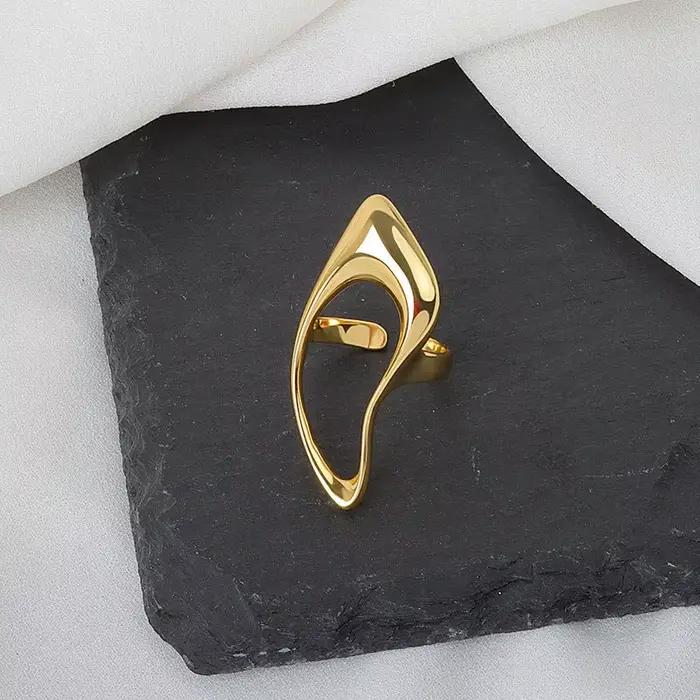 Bagues ovales en argent regardé 925 faites à la main, ouverture simple, bijoux fins, rétro, bureau,