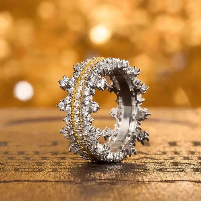 Foyimagination ew-Bagues couronne de princesse en dentelle vintage