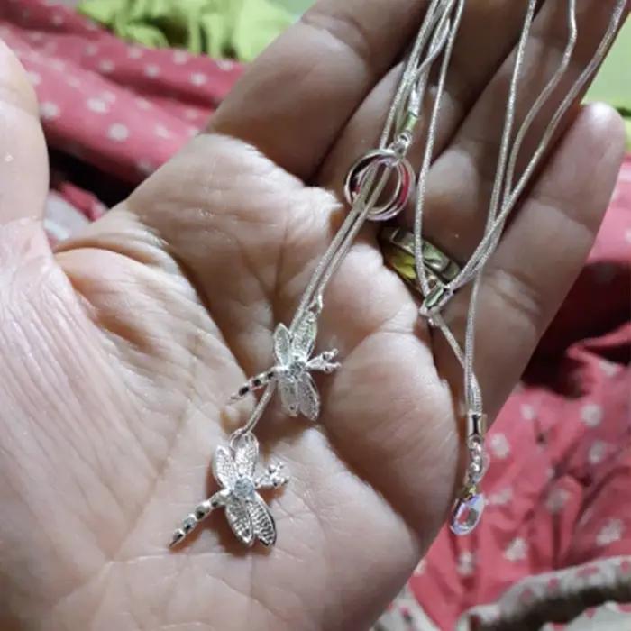 DOTEFFIL – collier avec pendentif libellule en argent Sterling 925 pour femmes