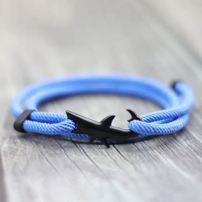 Bracelet requin en alliage de zinc réglable pour hommes et femmes océan animal de mer bracelets cadeaux pour anniversaire et événements spéciaux
