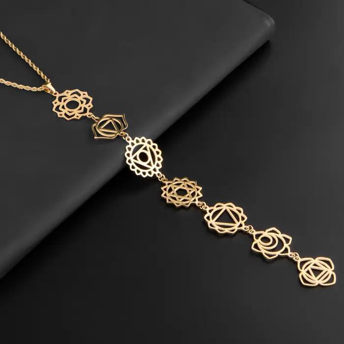 Collier de yoga KityKiss sept chakras original design pour la méditation et le bien-être spirituel offrir pour les occasions spéciales