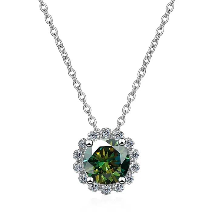 PomerceJelly-Collier Diamant Moissanite pour Femme
