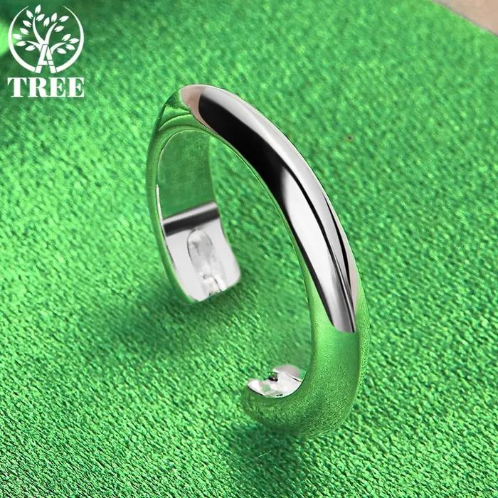 Bagues ouvertes ajustables en or 18 carats pour femmes et hommes