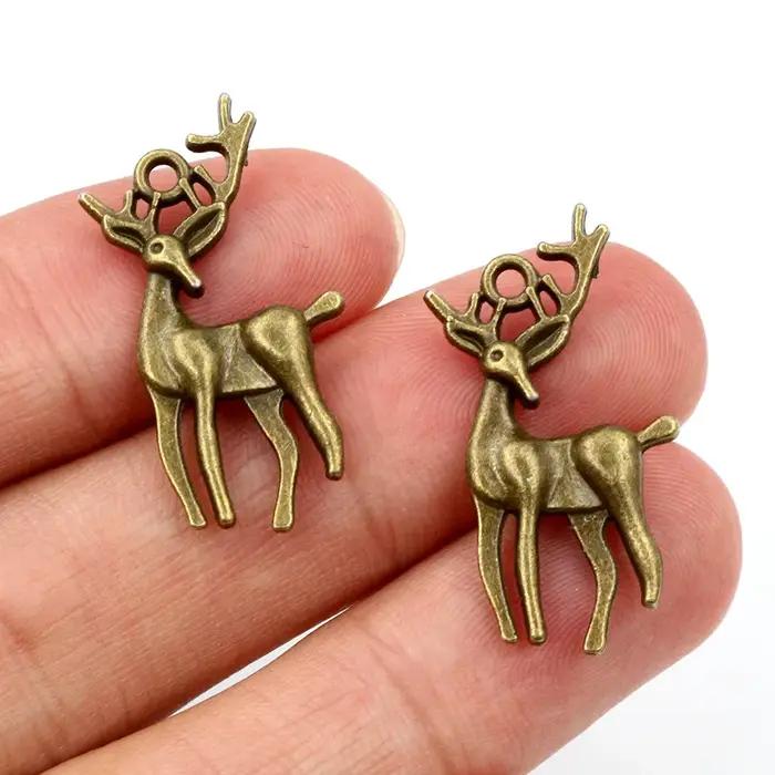 30 pcs / lot 28x13mm Bronze Antique Argent Plaqué Cerf Mignon Pendentif Charmes À La Main: Résultats de bijoux à bricoler soi-même pour Bracelet Collier