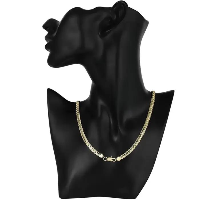 Collier chaîne latérale complète en or 18 carats