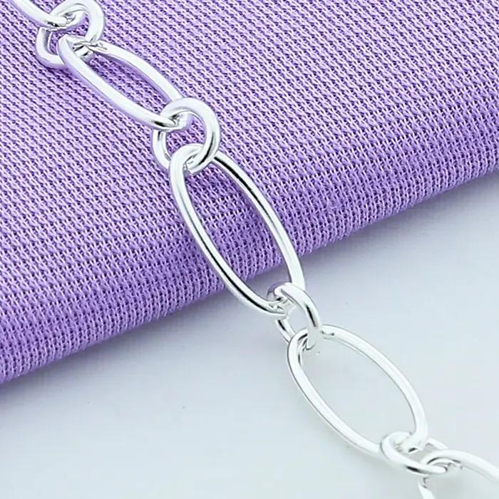 Bracelets simples en argent sterling 925 pour femmes et hommes