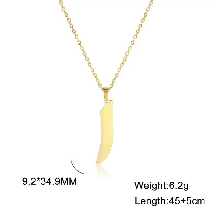 Collier Alphabet arabe pour femmes, ras du cou Simple avec lettres en acier inoxydable, amulette por