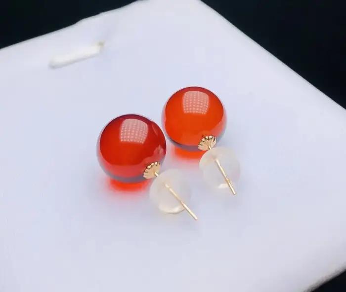 Boucle d'oreille certifiée haut de gamme en or véritable 18 carats