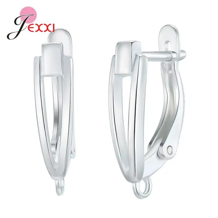 Différents modèles de boucles d'oreilles en cristal de style coréen, argent regardé 925 véritable, a