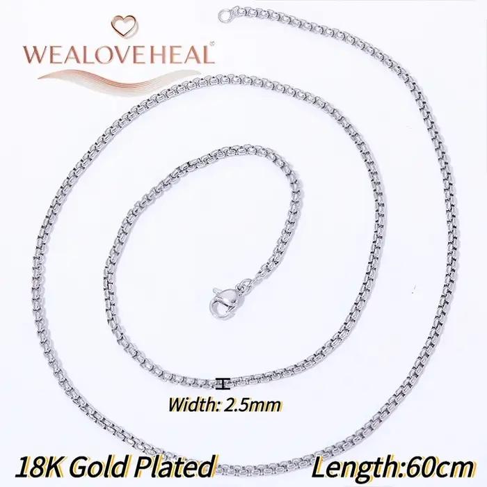 Chaîne en laiton plaquée or 18 carats 60 cm pour hommes et femmes bijoux punk chaîne cubaine DIY versatile pour toutes occasions
