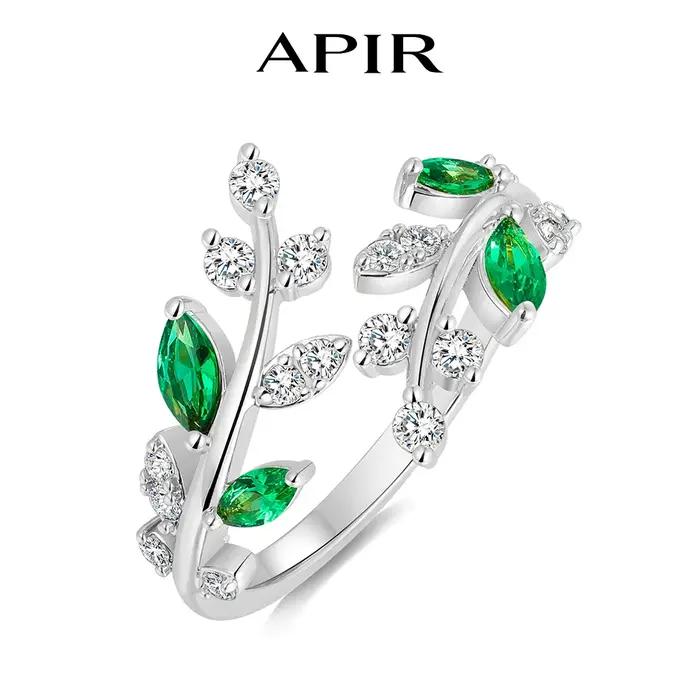 Bague APIR pour femme en argent sterling 925 avec zircon cubique étincelant