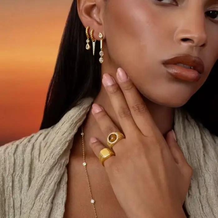 Boucles d'Oreilles Pendantes Zircone Cubique Géométrique pour Femmes Occasions Spéciales Mode Princesse