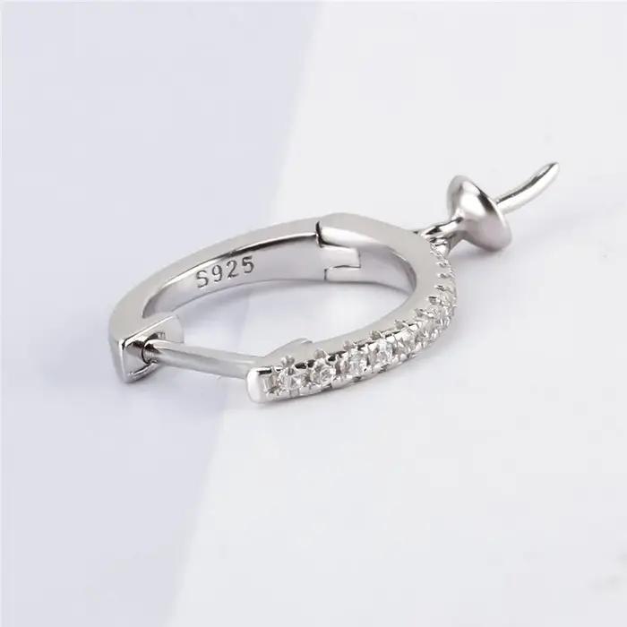 CLUCI 3 paires authentiques 925 argent Zircon boucles d'oreilles bijoux pour femmes fête