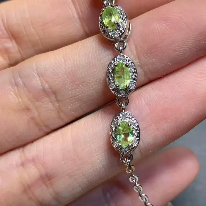 Bracelets en péridot naturel pour femmes