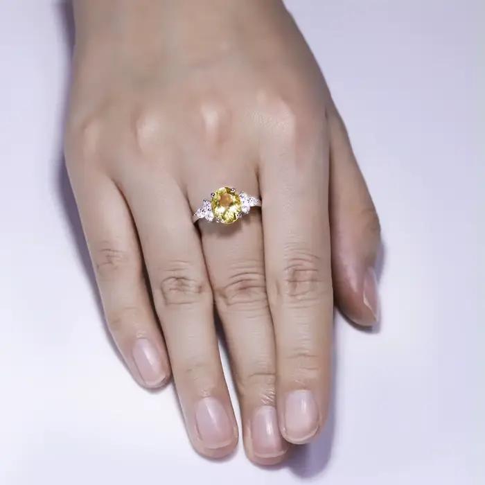 Bague classique ovale de BALLET en Citrine naturelle pour femme