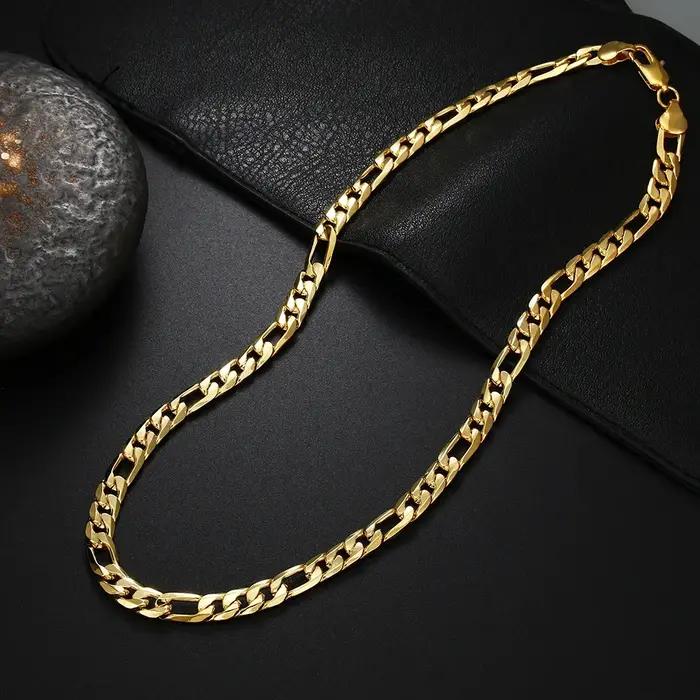 Collier classique pour hommes en or plaqué 18 carats