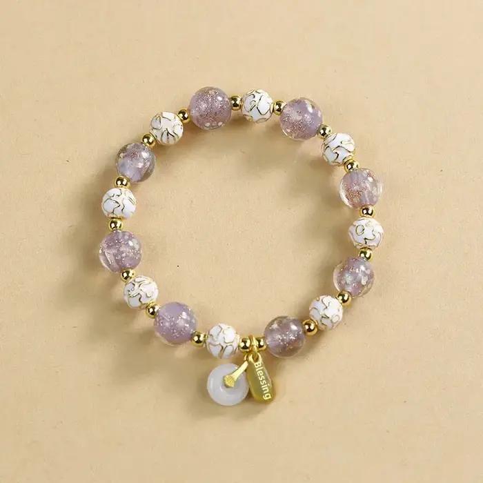 Bracelet Cloisonné Léger de Luxe pour Femmes Émail Cloisonné Style Religieux Occasions Spéciales