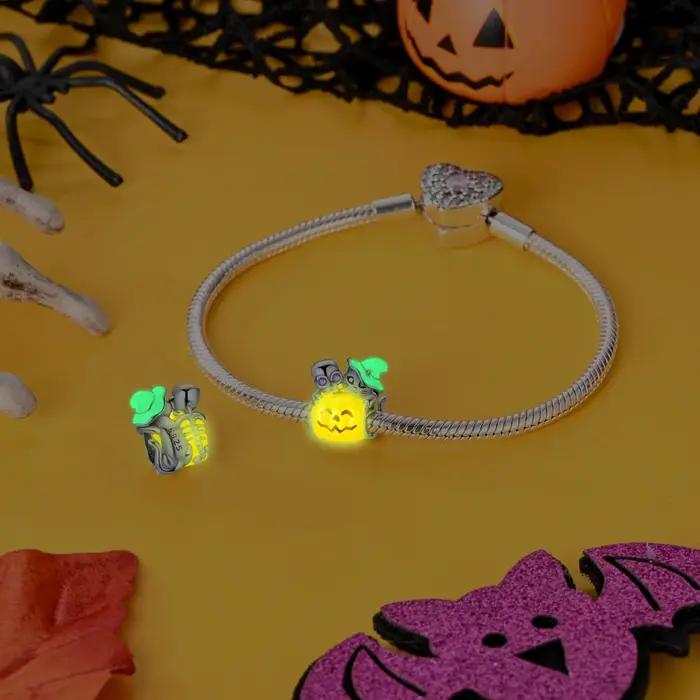 Breloques Plaquées Argent pour Bracelet, Bijoux à la Mode, Original, PmotBeads Fit saupoudrer