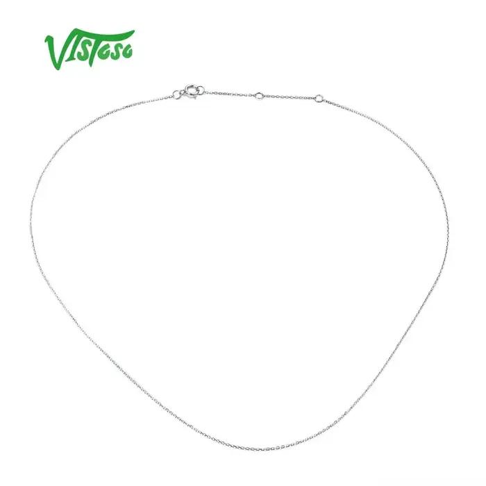 VISTOSO – Collier en Véritable Or Rose/Jaune/Blanc de 14 Carats 585 Chaîne Fine de 42 cm