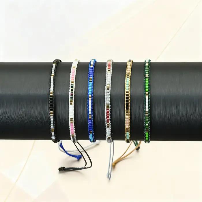 Bracelet bohémien en perles de rocaille pour femmes