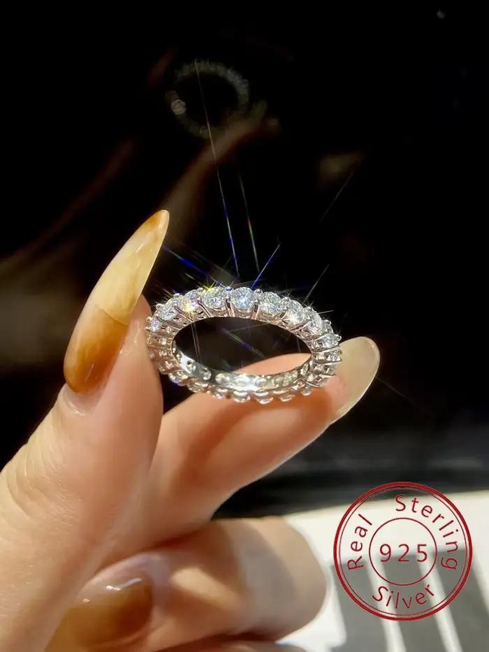 Bague classique en argent Sterling 925 pour femmes